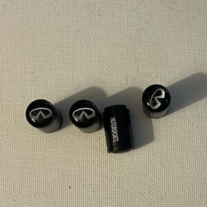 Infinity Motorsports valve Stem caps in black set of 4 NWT
